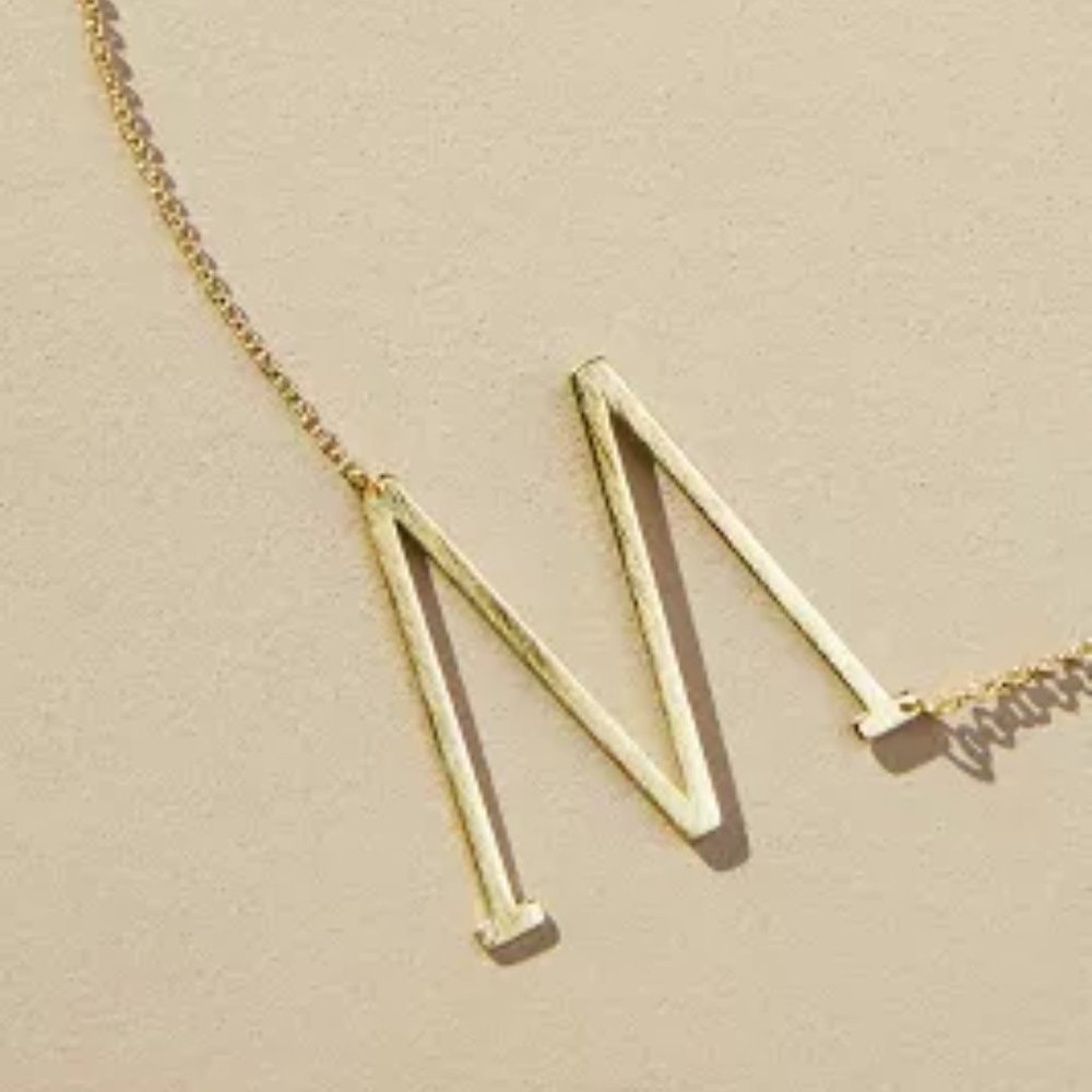 Anthropologie M Monogram Pendant Necklace